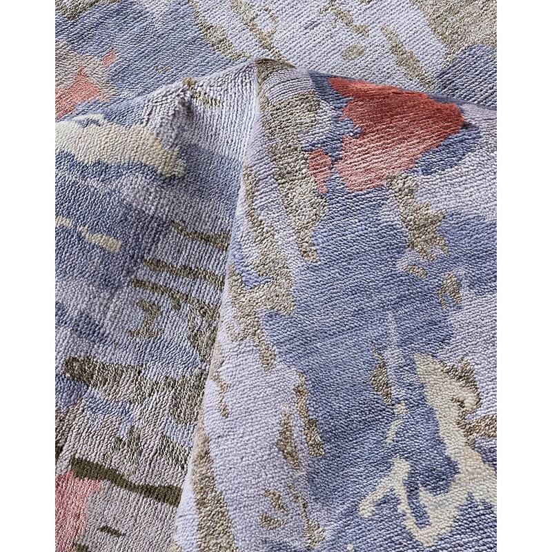 Ikat One-of-a-Kind Hand-Knotted Area Rug, Purple - 9' 2" x 12' 3"