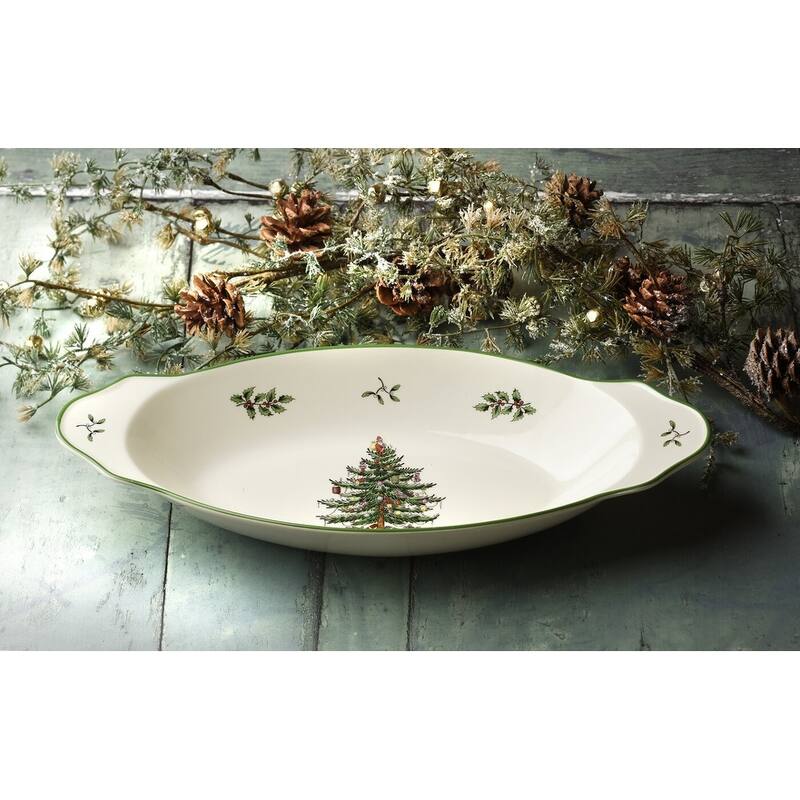 Spode Christmas Tree Handled Serving Platter Bed Bath & Beyond 39097216