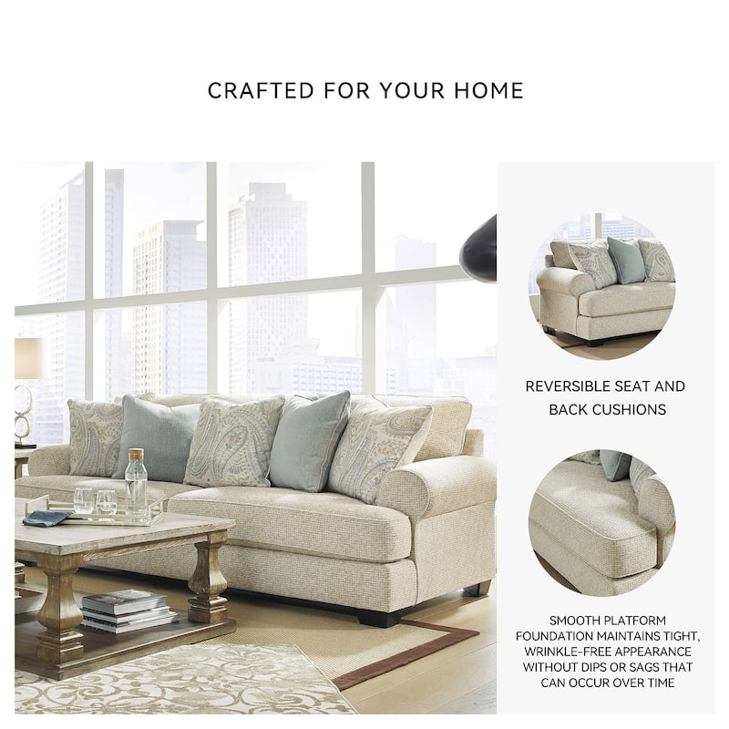 Signature Design by Ashley Monaghan Beige Sofa - 98" W x 45" D x 39" H