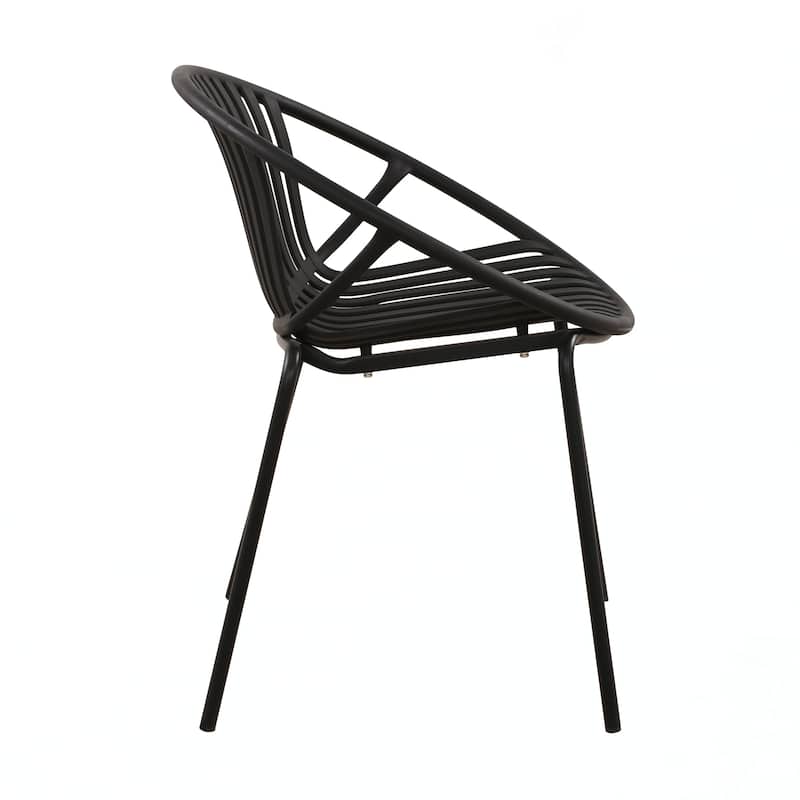 Patio Dining Chairs Stackable Chairs(Set of 2)