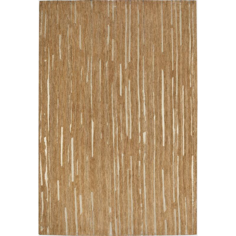 Addison Dazzle Modern Hand Spun Wool and Metallic Area Rug - 8'X10' - Gilded - Rectangle