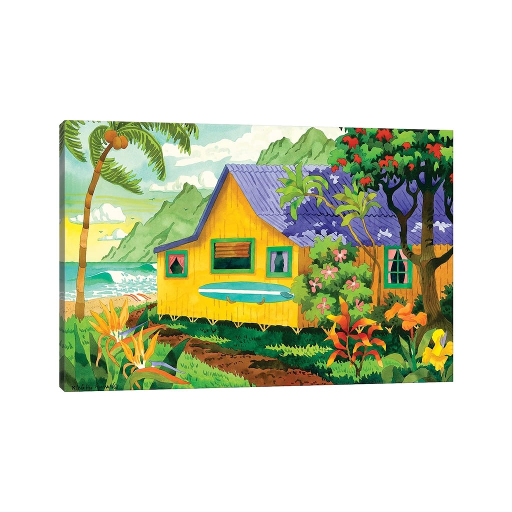 iCanvas "Yellow Cabana" by Robin Wethe Altman Canvas Print