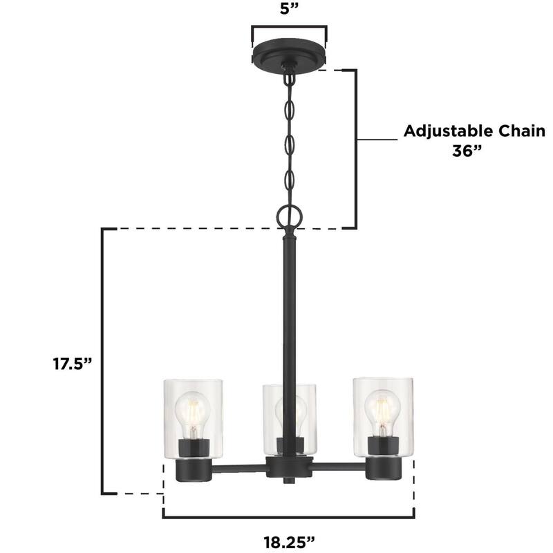 Westinghouse 6115400 Sylvestre 3 Light 18" Wide Chandelier