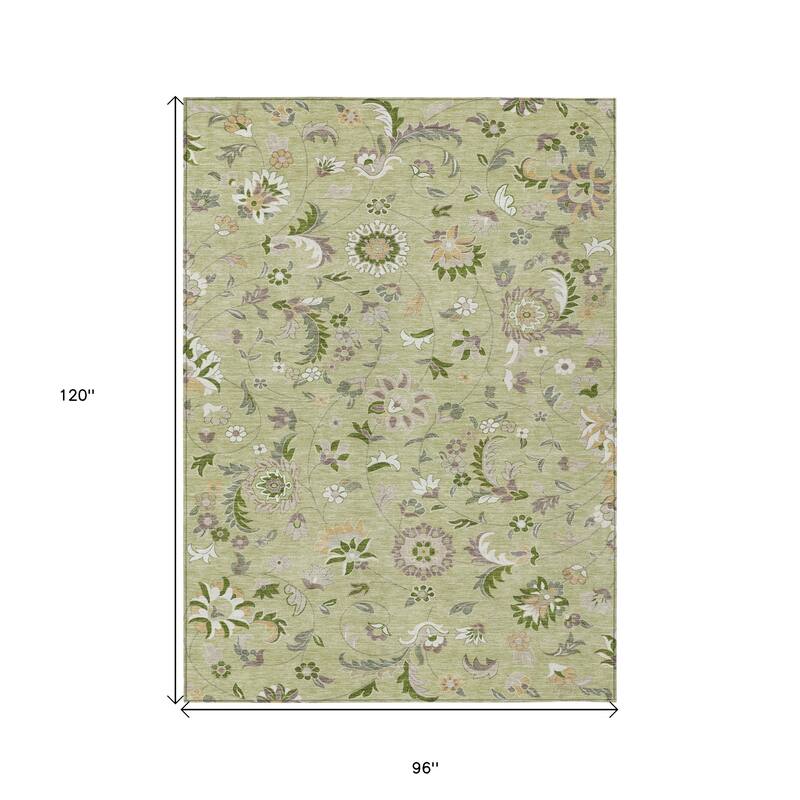 HomeRoots Floral Transitional Rectangle Outdoor Rug