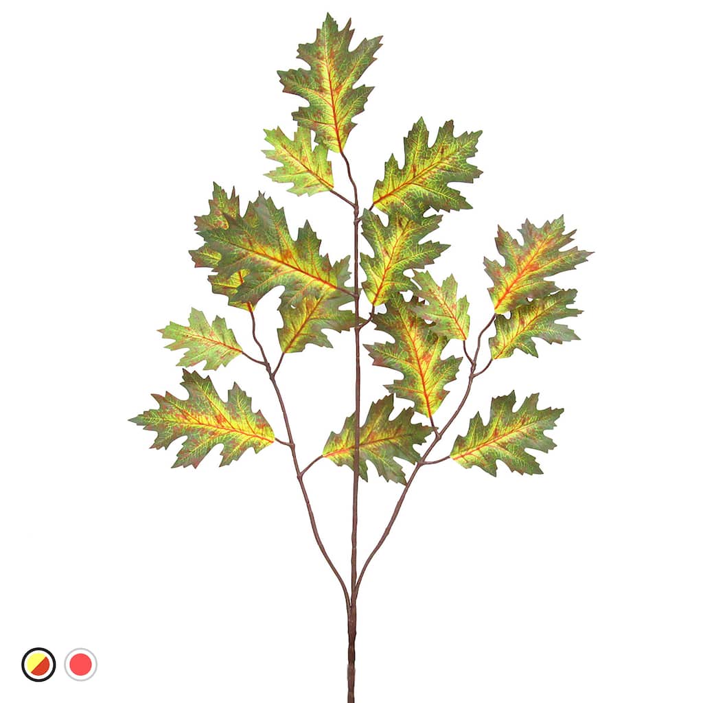 Set of 24 Artificial Oak Leaf Stem Plant Greenery Spray Branch 23in