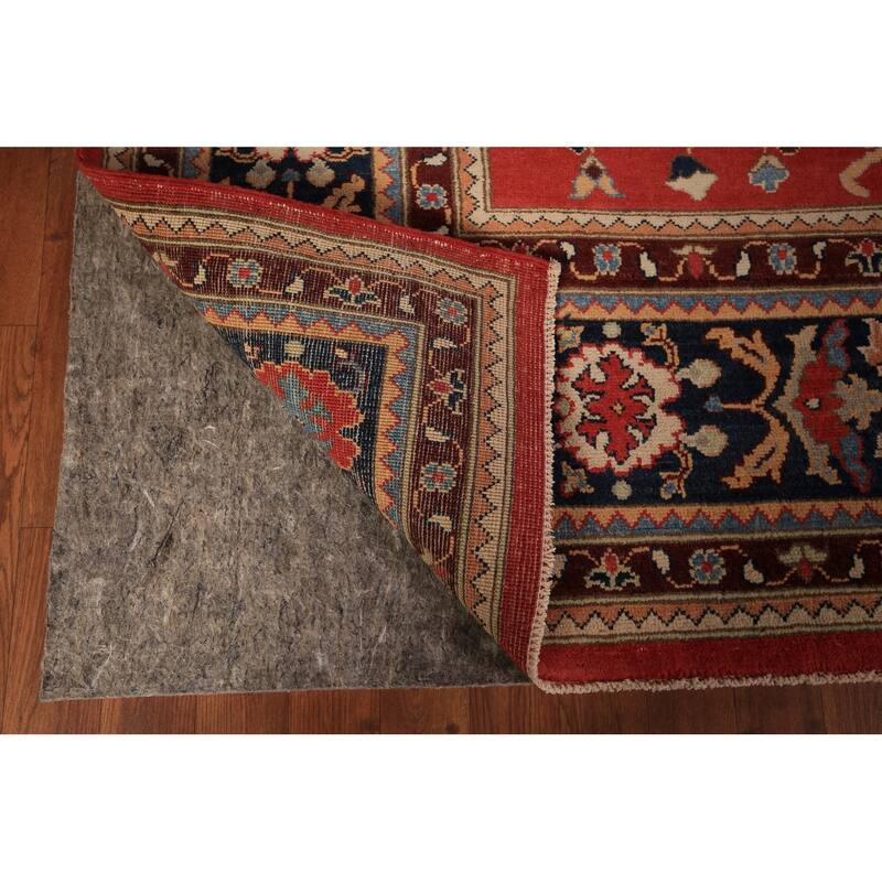 Vegetable Dye Red Sultanabad Oriental Rug Hand-Knotted Wool Carpet - 8'11" x 12'0"
