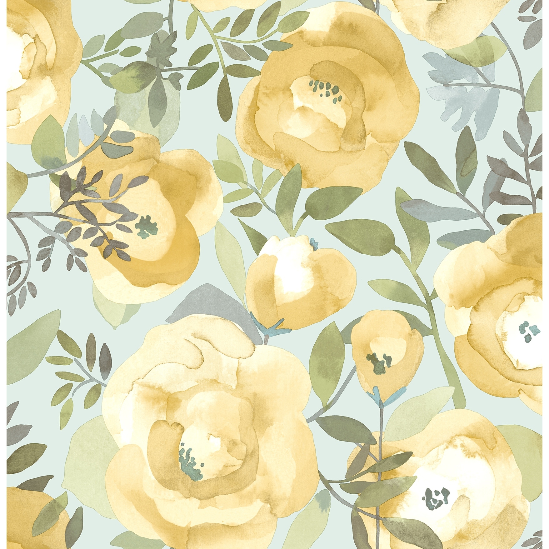 Shop Nathaniel Orla Yellow Floral Wallpaper On Sale Overstock 31974836