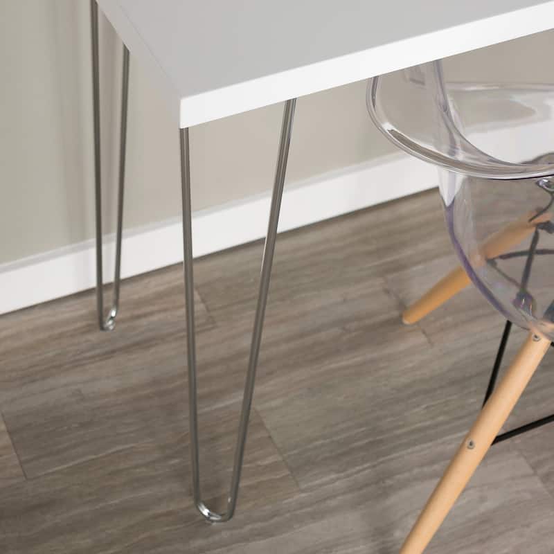 Middlebrook Skara White 42-inch Hairpin Writing Desk
