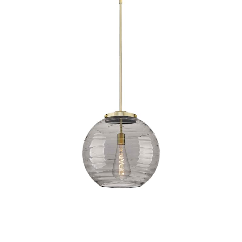Innovations Lighting 221-1S-18-16 Athens Pendant Athens Deco Swirl 16" - Antique Brass