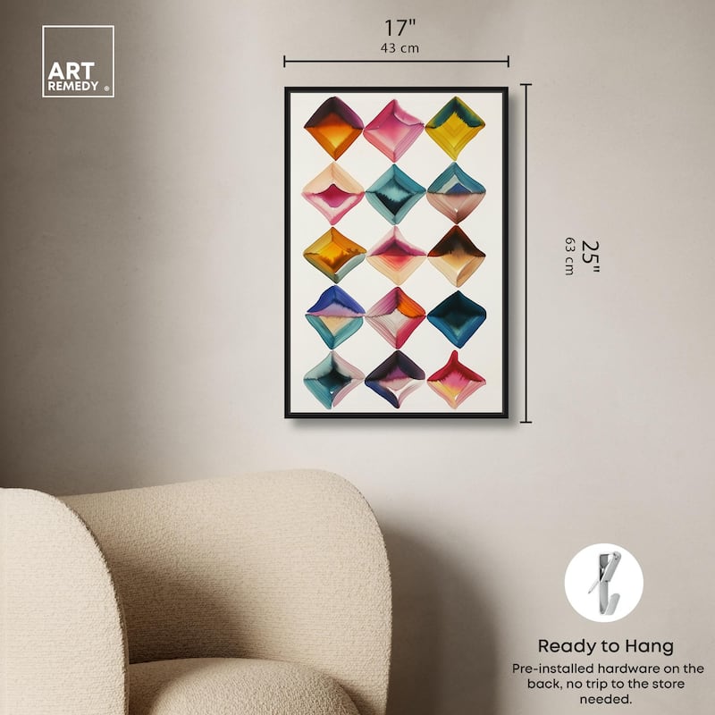 Diamond Grid Canvas by Art Remedy