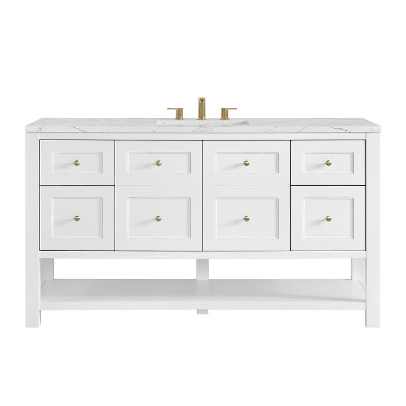 Breckenridge 60" Single Vanity, Bright White - 60S