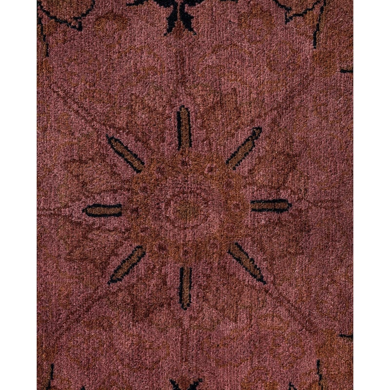 Overdyed One-of-a-Kind Hand-Knotted Area Rug - Purple - 9' 1" x 9' 1"