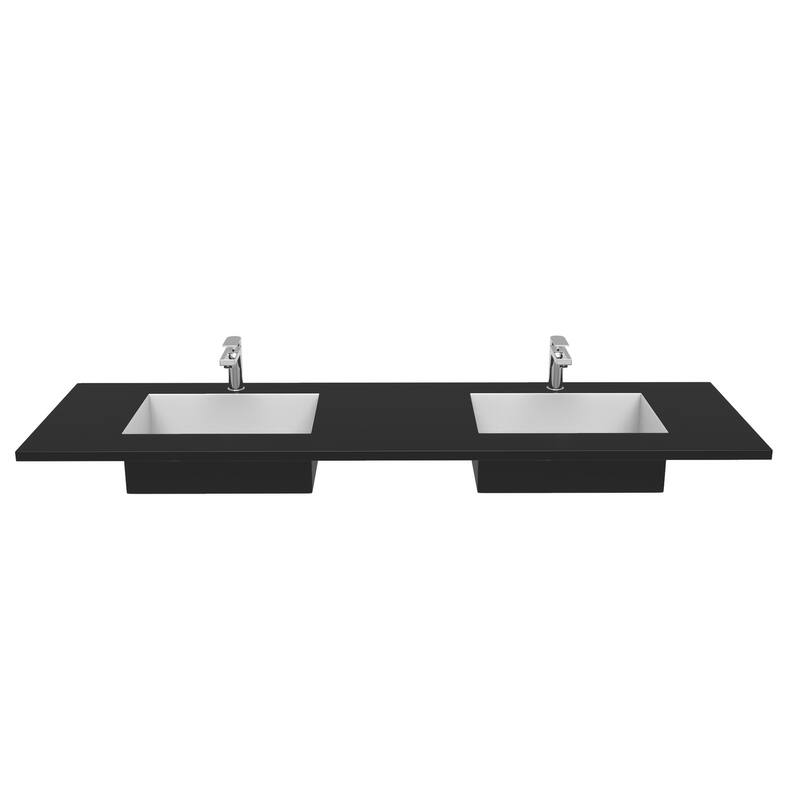 Serenity Solid-Surface Bathroom Vanity Top with Sink