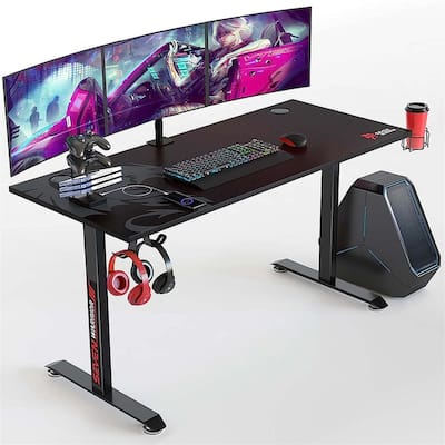 T- Shaped Carbon Fiber Surface Gamer Desk