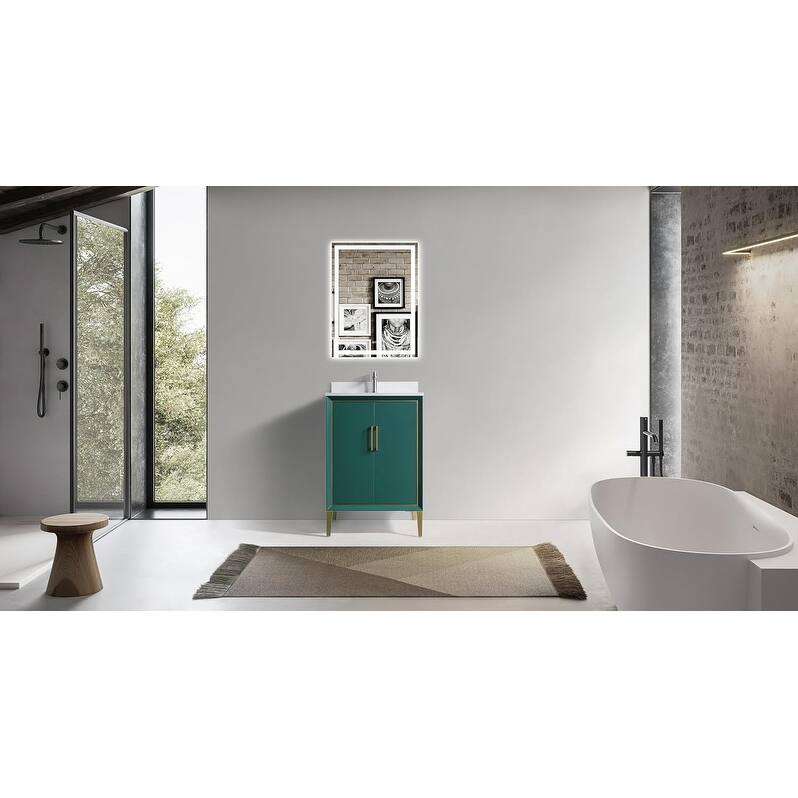 VSD Freestanding Shaker Bathroom Vanity with Cultured Marble Sink