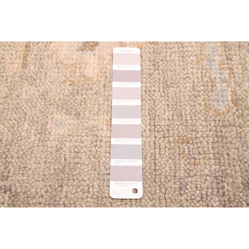 ECARPETGALLERY Hand-knotted Modern Oushak Grey Wool Rug - 8'3 x 11'11