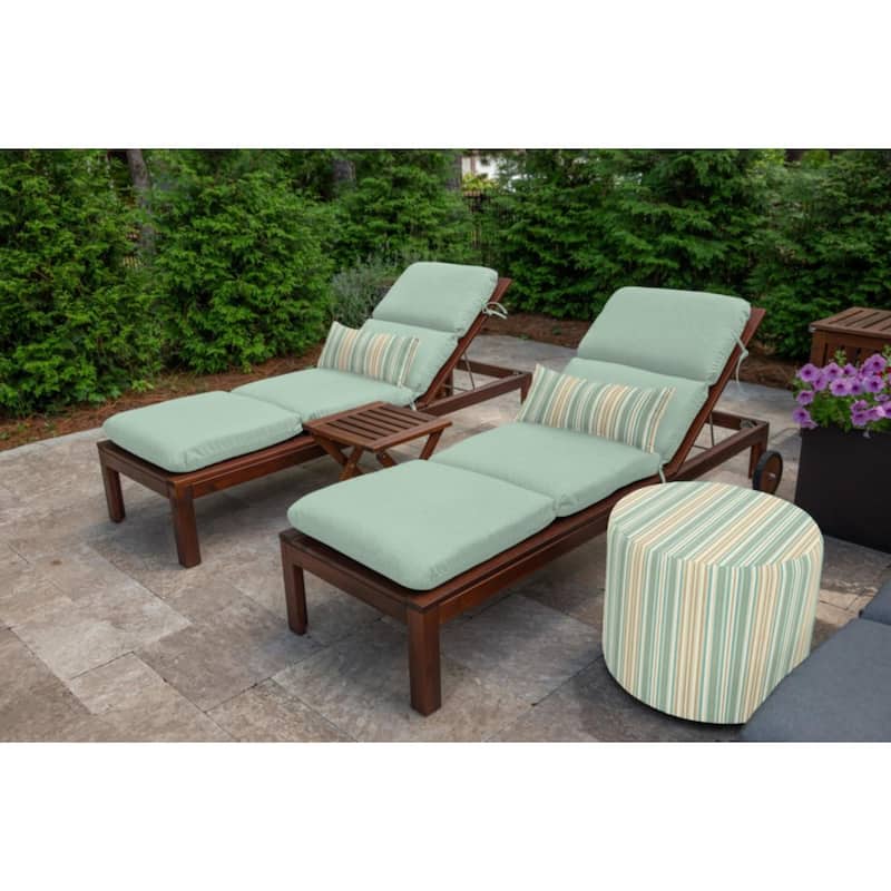 Casual Cushion Sunbrella® Fabric 1-Piece Outdoor Chaise Cushion, 22.5"W x 74"L - 22.5"W x 74"L