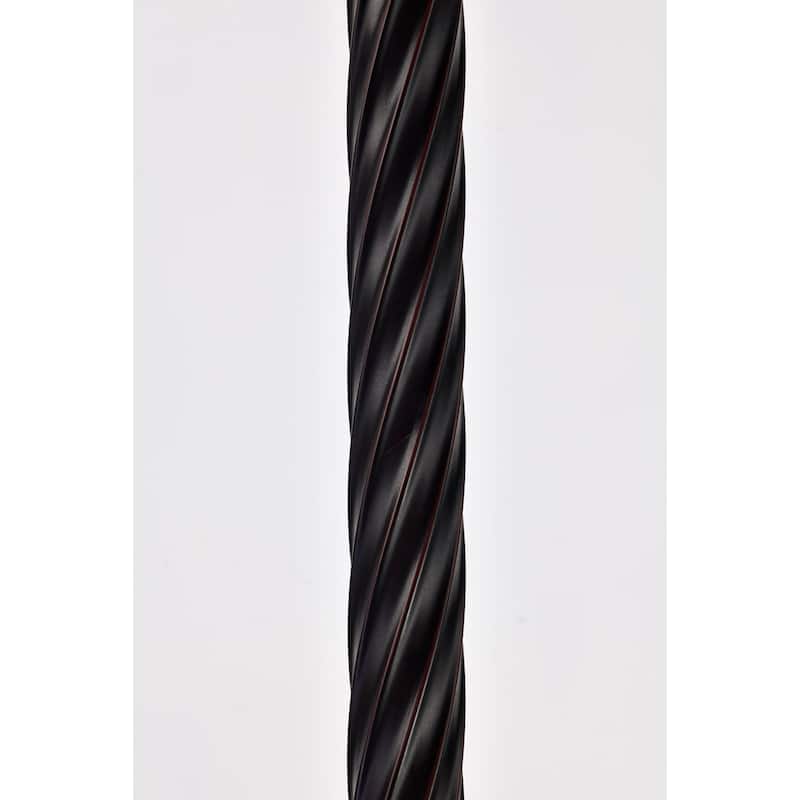 Tiffany-style Green Leaf Torchiere Lamp