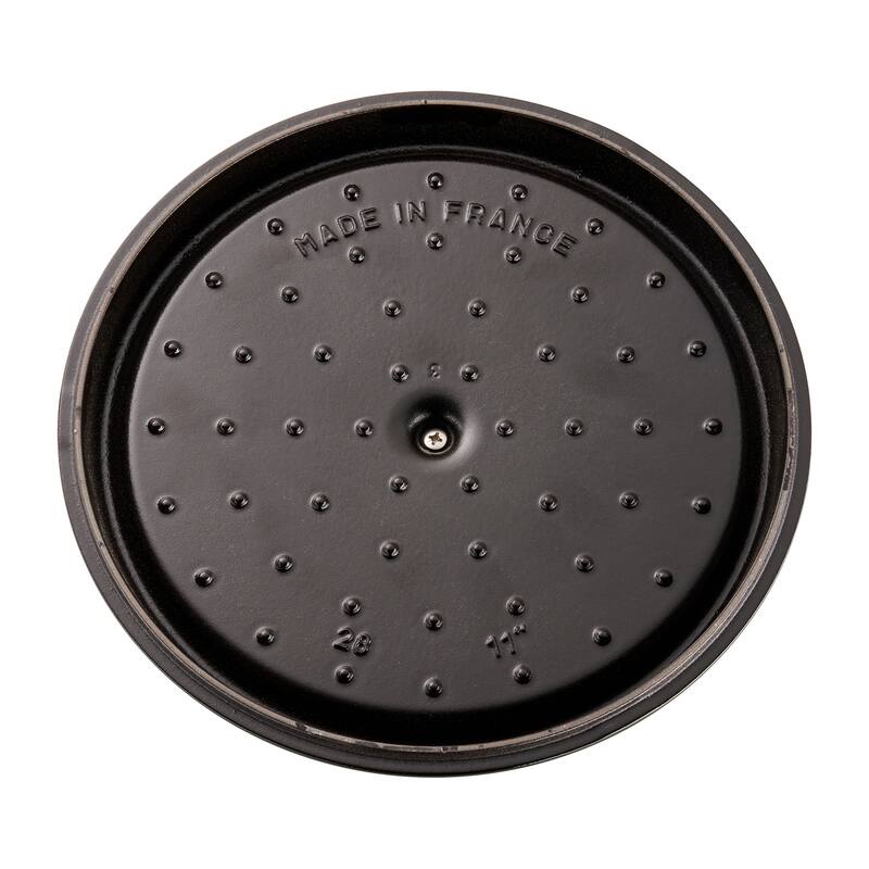 STAUB Cast Iron 6-qt Cochon Shallow Wide Round Cocotte