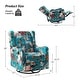 preview thumbnail 4 of 44, Gastone Transitional Floral Fabric Nursery Recliner with Curved Arms by HULALA HOME(Set of 2)