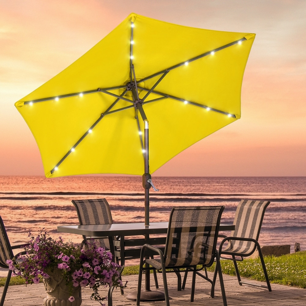 7.5 yellow patio umbrella Yellow 7.5 ft Hexagonal Patio Umbrellas