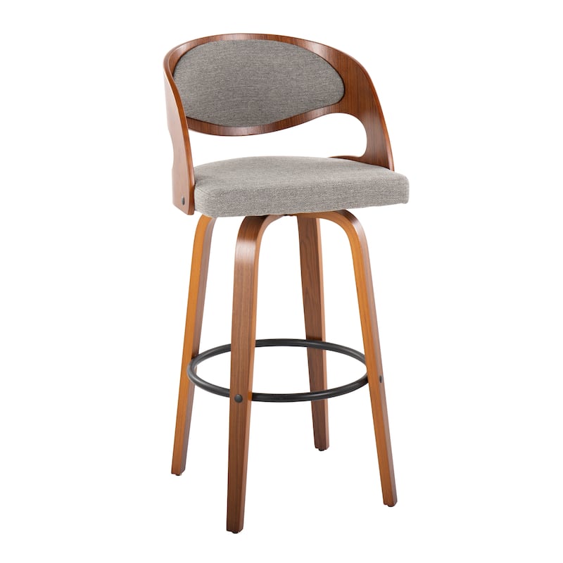 Carson Carrington Visby 30" Fixed-Height Bar Stool with Bent Wood Legs (Set of 2)