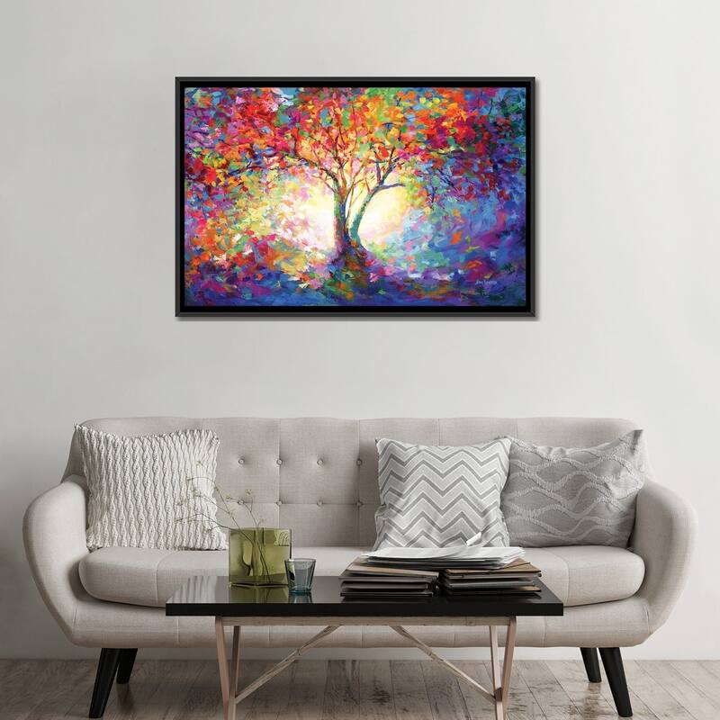 iCanvas "Colorful Tree Of Life III" by Leon Devenice Framed