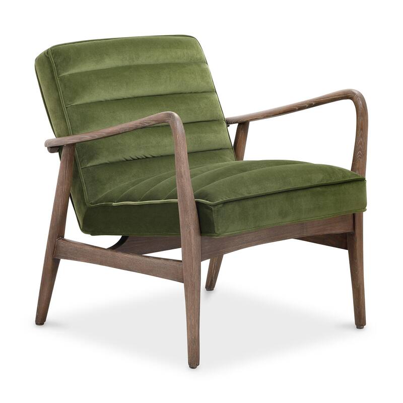 NADAAL STUDIOS Yarden, Accent Chair Upholstery with Wood Frame, Dark Ivy Velvet