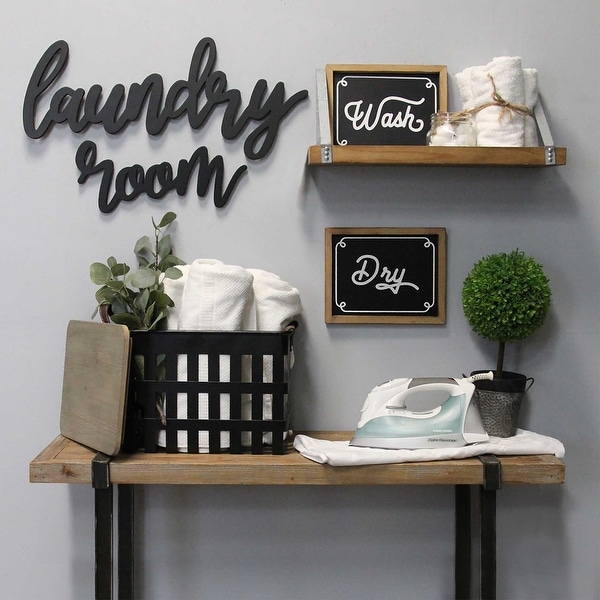 Wood Laundry Room Script Wall Decor On Sale Bed Bath Beyond