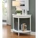 preview thumbnail 4 of 18, Convenience Concepts French Country Half-Round Entryway Table with Shelf White