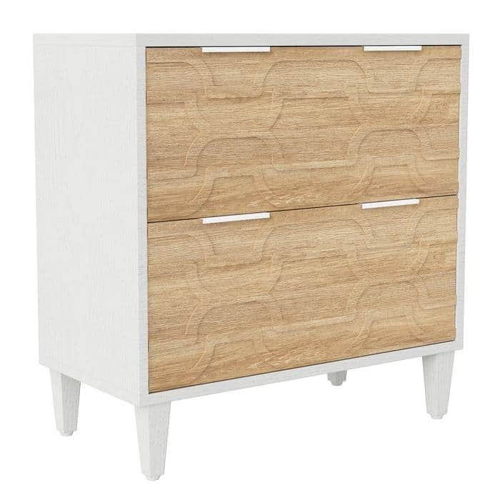 Particle Board 2-Drawer Filing Cabinet with Sturdy Legs