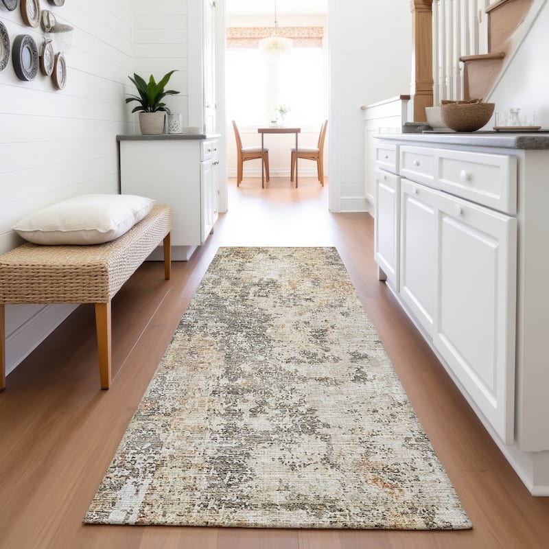 Premium Washable Super Soft Casual Farmhouse Mayfield Rug - Terracotta - 2'3" x 7'6"