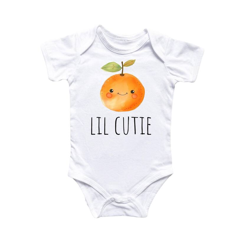 Cutie Orange - Baby Boy Girl Clothes Infant Bodysuit Funny Cute Newborn - White - 0-3M