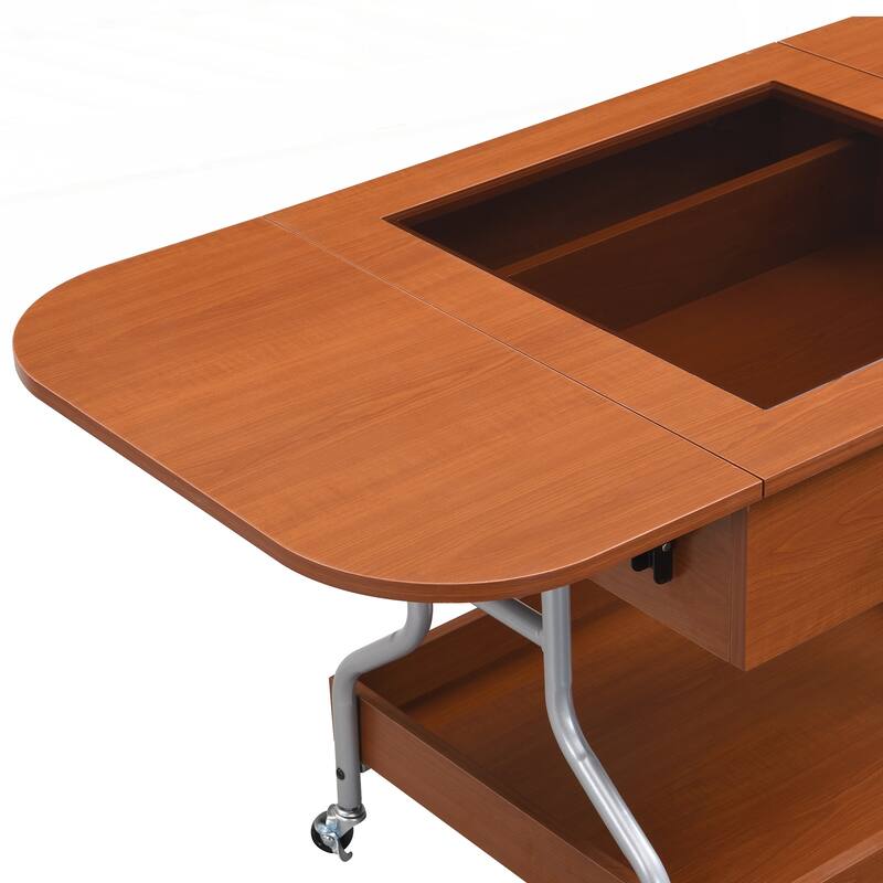 Modern Extended Coffee Table with Wheels