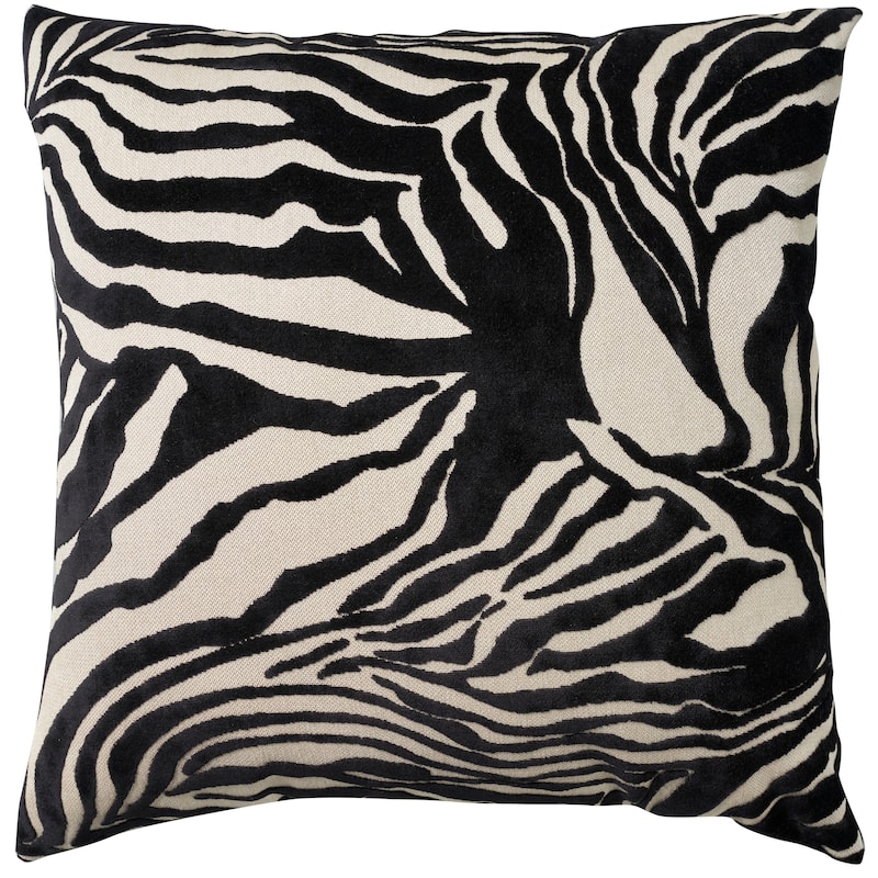 Mina Victory Sofia Animal Print Throw Pillow - Black - 18" x 18"