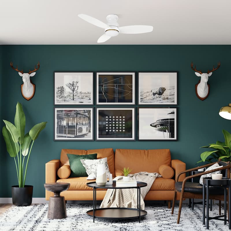 CARRO Reed 48" Indoor Ceiling Fan with Light and Remote - N/A