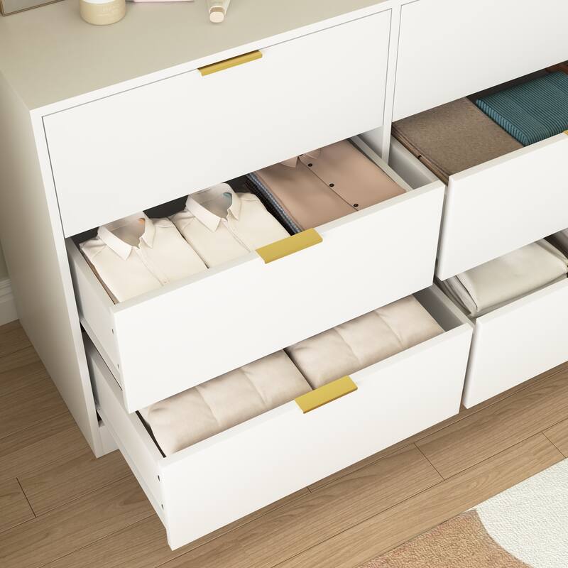Simply Modern 6-Drawer Dresser, Chest Of Drawers- Large Storage Cabinet
