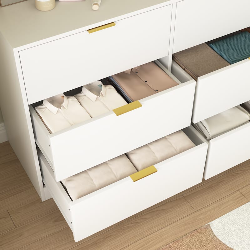 Simply Modern 6-Drawer Dresser, Chest of Drawers for Bedroom, Living Room, Hallway, and Entryway - Large Storage Cabinet