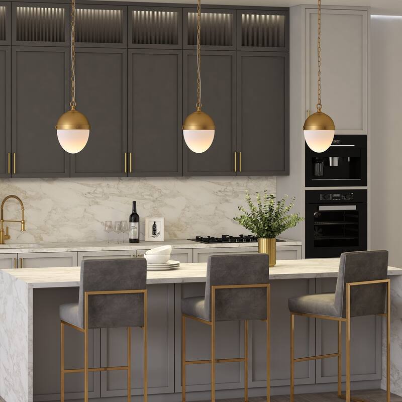 Aurelia 9" Wide Pendant with Glass Shade - 9.13" Wide