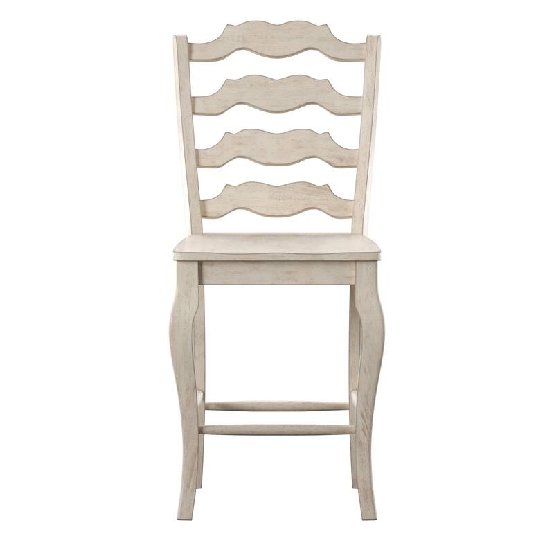 Eleanor French Ladder Back Wood Counter Chair (Set of 2) by iNSPIRE Q Classic