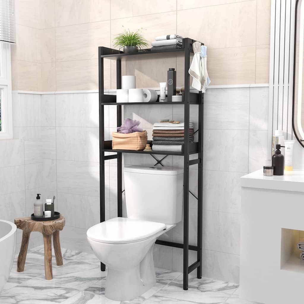 Over-The-Toilet Storage Rack, 3-Tier Bathroom Organizer Shelf Over Toilet
