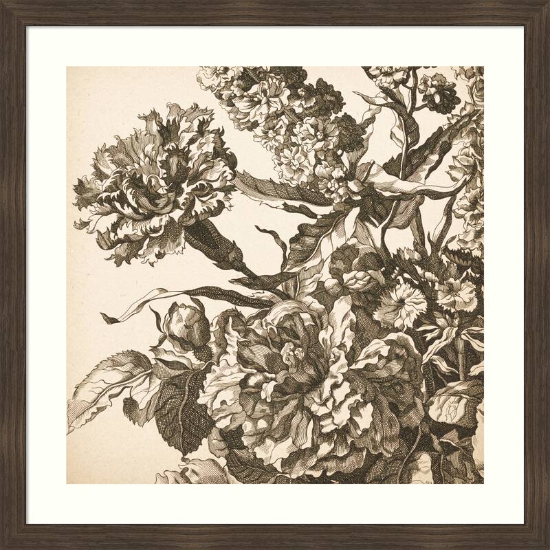 Urn Arrangement No. 3 by Wild Apple Portfolio Wood Framed Wall Art Print