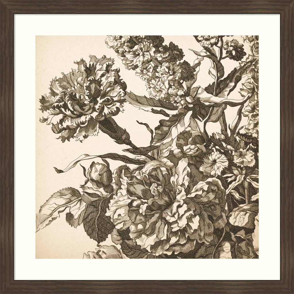 Urn Arrangement No. 3 by Wild Apple Portfolio Wood Framed Wall Art Print