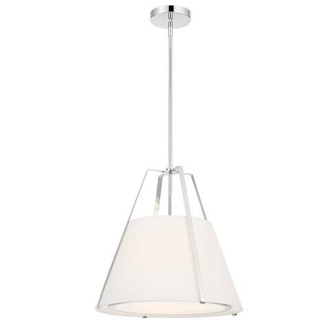 Fulton 3 Light Polished Nickel Pendant - 20'' W x 18.5'' H