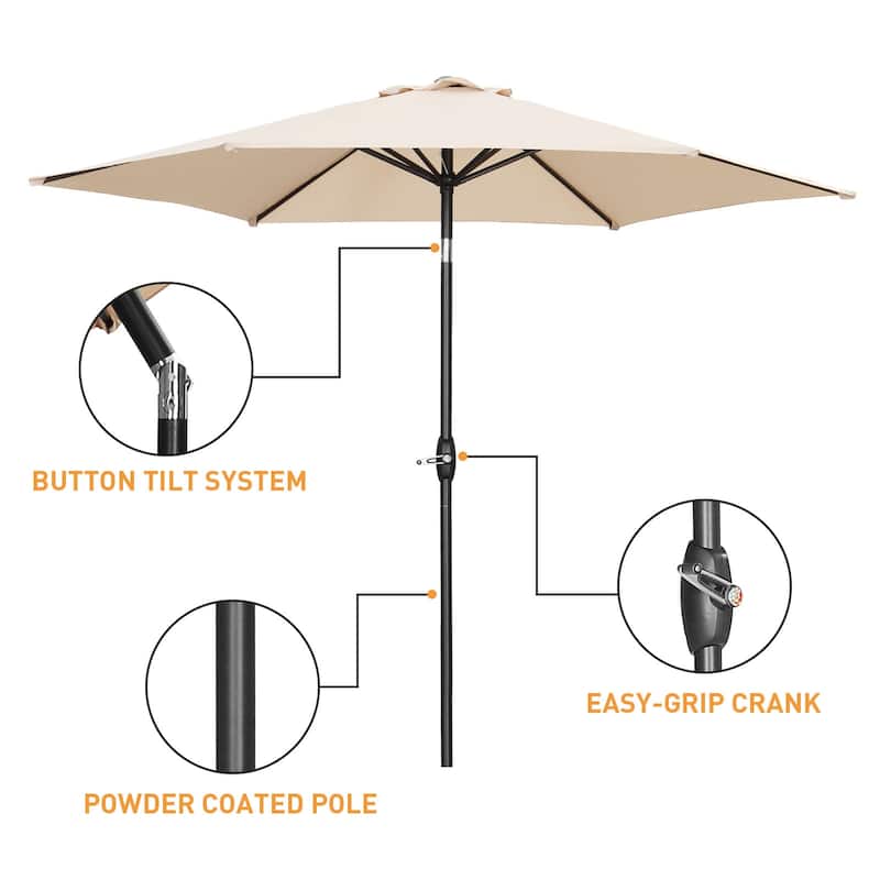 Ainfox 9ft Outdoor Patio Umbrella Without Base for Garden, Patio, Swimming Pool