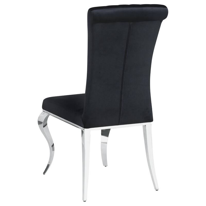 Upholstered Side Chairs with Metal Legs(Set of 4)