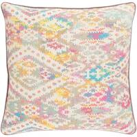 Ankita Traditional Cream Feather Down or Poly Filled Throw Pillow 22