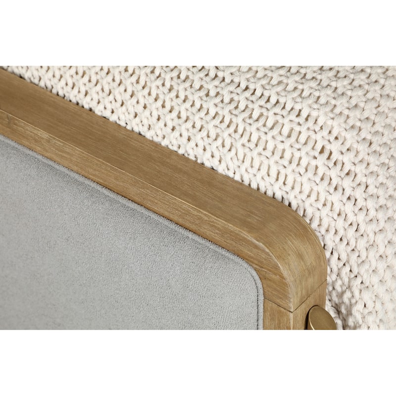Arini Coastal Fabric Upholstered Panel Bed