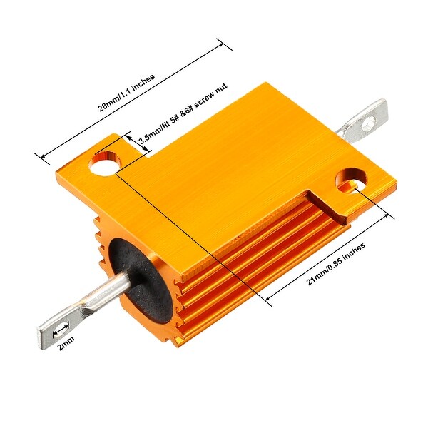 thumbnail image 2 of 2 Pcs 50W 4 Ohm 8 Ohm Wirewound Aluminium Housed Resistance Resistor... 2 of 14