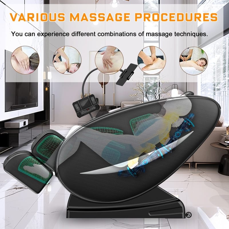 2025 3D Full Body Massage Chair w/Air Pressure and Zero Gravity (180LBS/6.1FT Capacity)